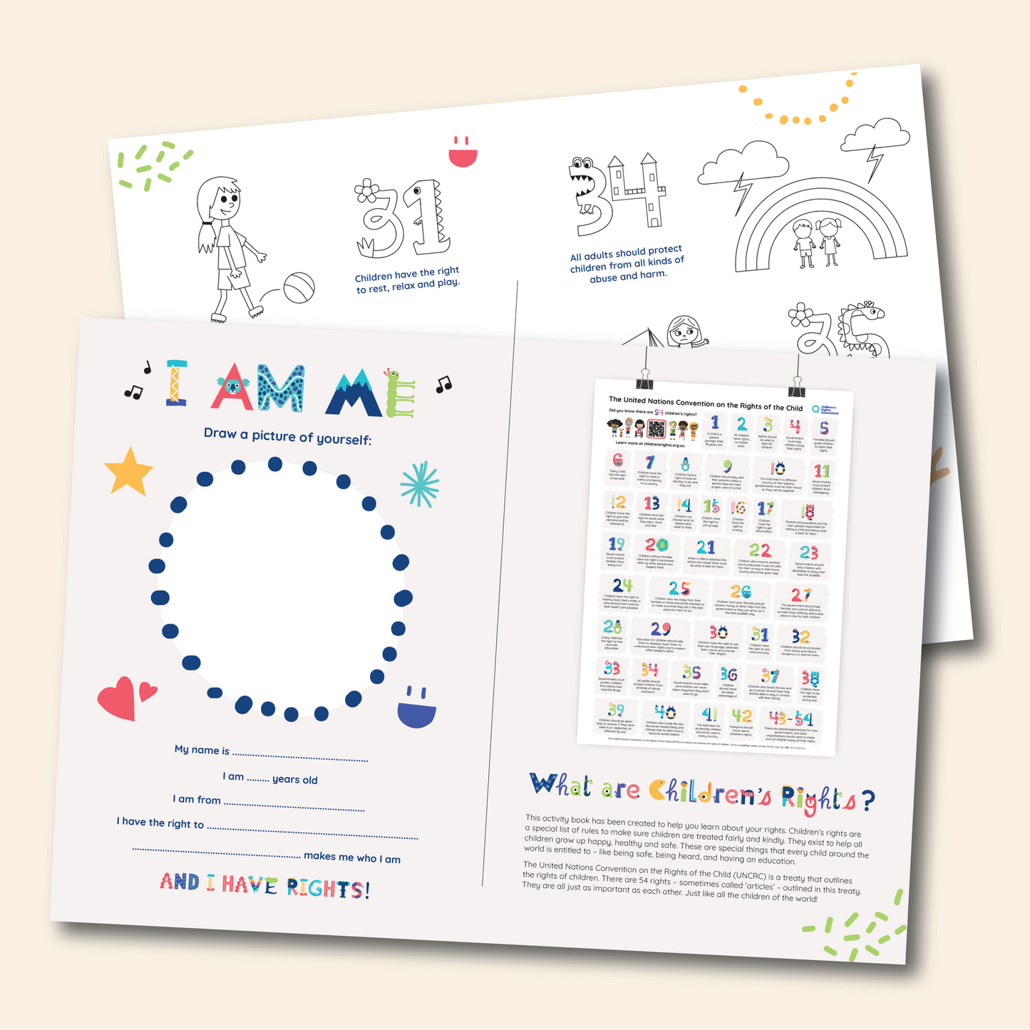 PRE-ORDER - 5 PACK - Children's Rights Colour and Learn - Activity Book
